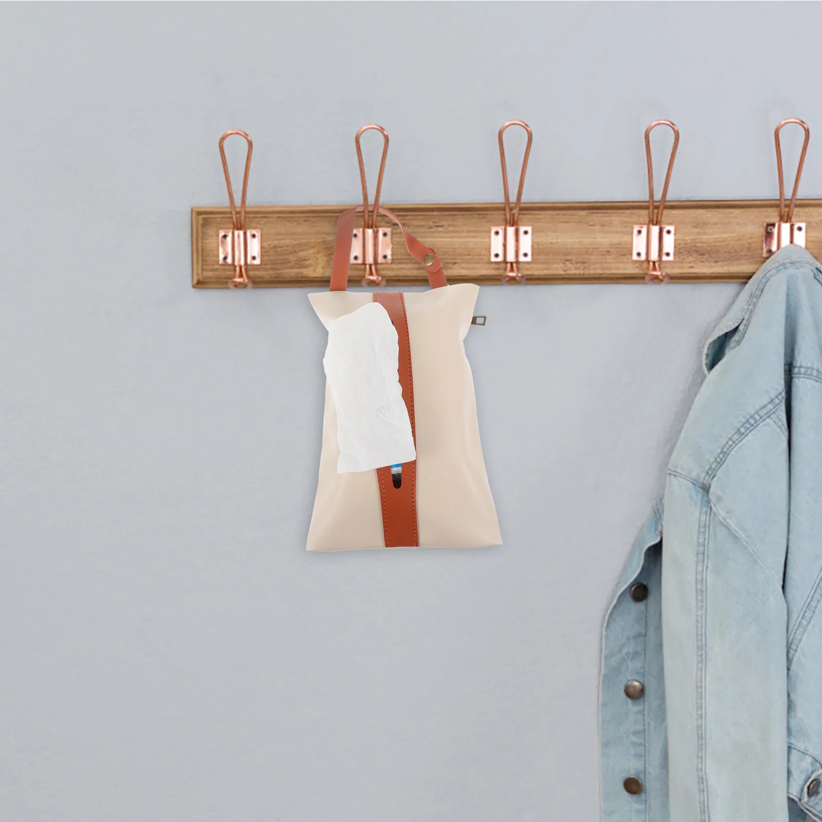 

Hanging Car Tissue Holder Material Space Saving Stylish Design Easy Installation for Car Interior Napkin Holder