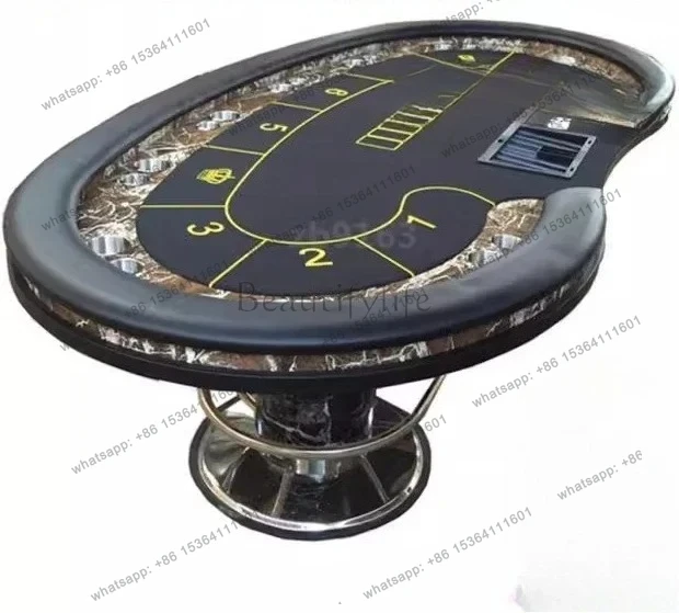 

Vita di pisello Texas Hold'em Tavolo Finitura in marmo Piedini da tavolo in acciaio inossidabile H Piedini in legno