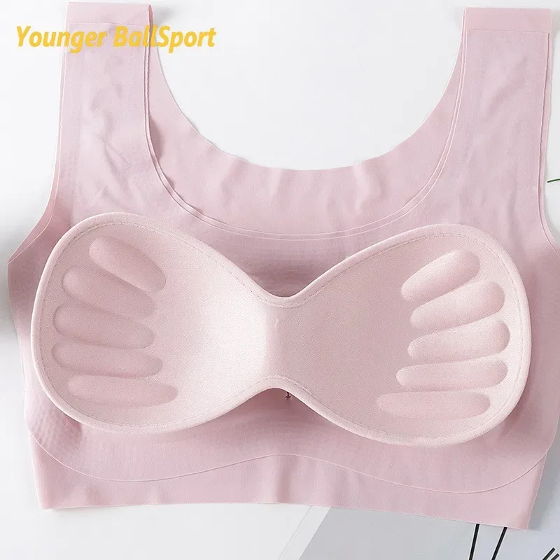 2024 Seamless Sports Bra Women Padded Push Up Sports Yoga Tank Top Shockproof Plus Size Gym Workout Bra U Back Sports Vest 3XL