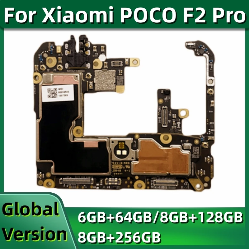 

5G Motherboard MB for Xiaomi POCO F2 Pro, Original Unlocked, 128GB, 256GB, Mainboard Board for Redmi K30 Pro, Global Firmware