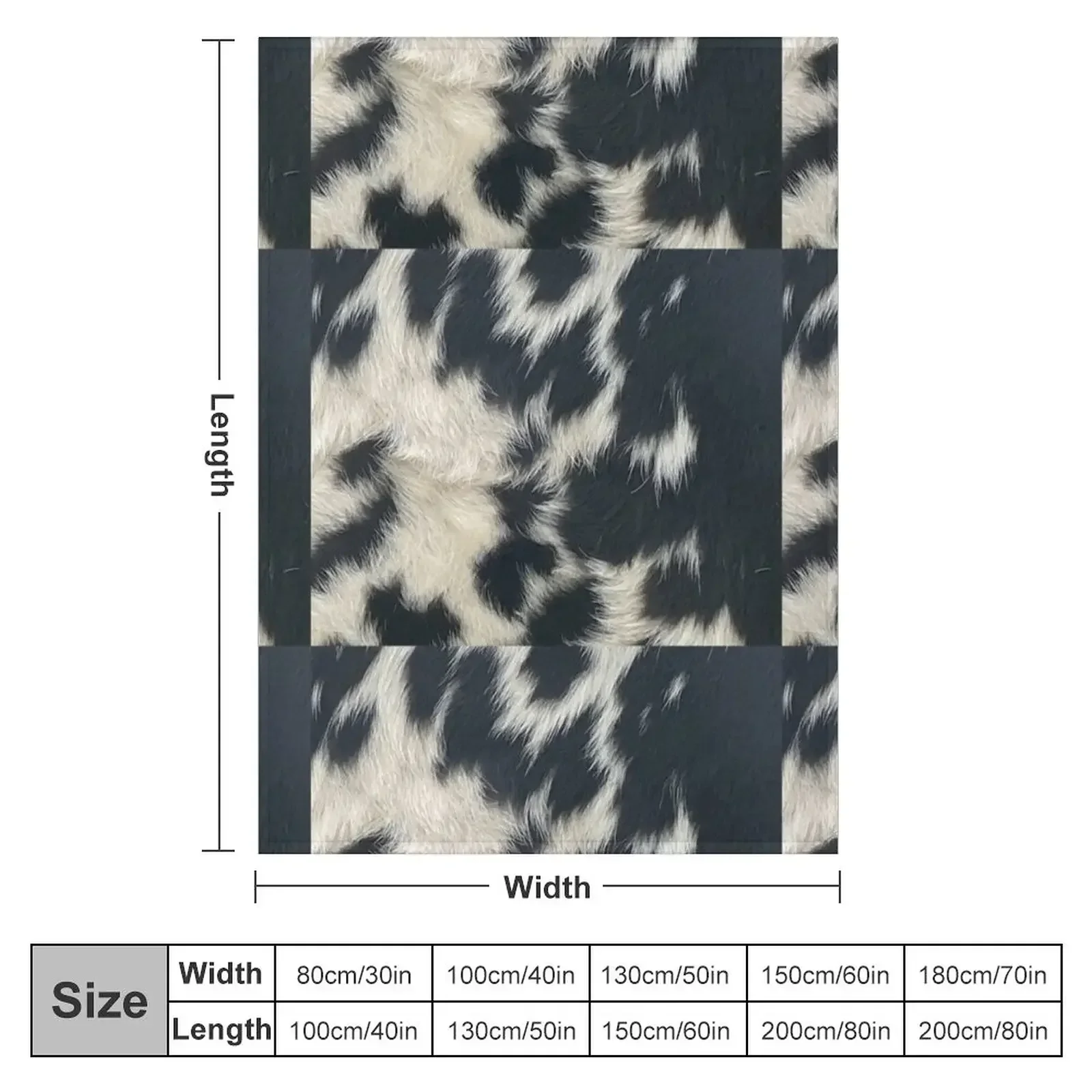 COW LOVERS SPECKLE PARK HIDE PRINT Throw Blanket Retros Flannel Fabric Stuffeds Blankets