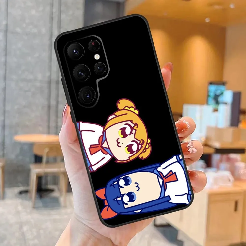 جراب هاتف فريق البوب الملحمي لهاتف S24 ، S23 ، S22 ، S21 ، الترا برو ، S10 ، S30Plus ، S9 ، 20 لايت ، غطاء أسود