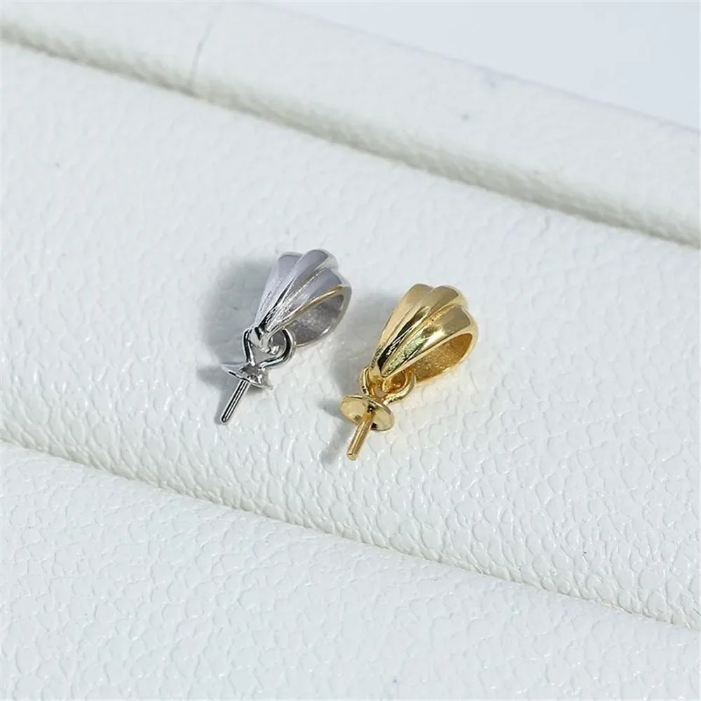 

Подвеска из стерлингового серебра 925 пробы с жемчугом, DIY пустая ободок, чашка, ювелирные изделия для рукоделия, фурнитура для подвески с полыми зубцами