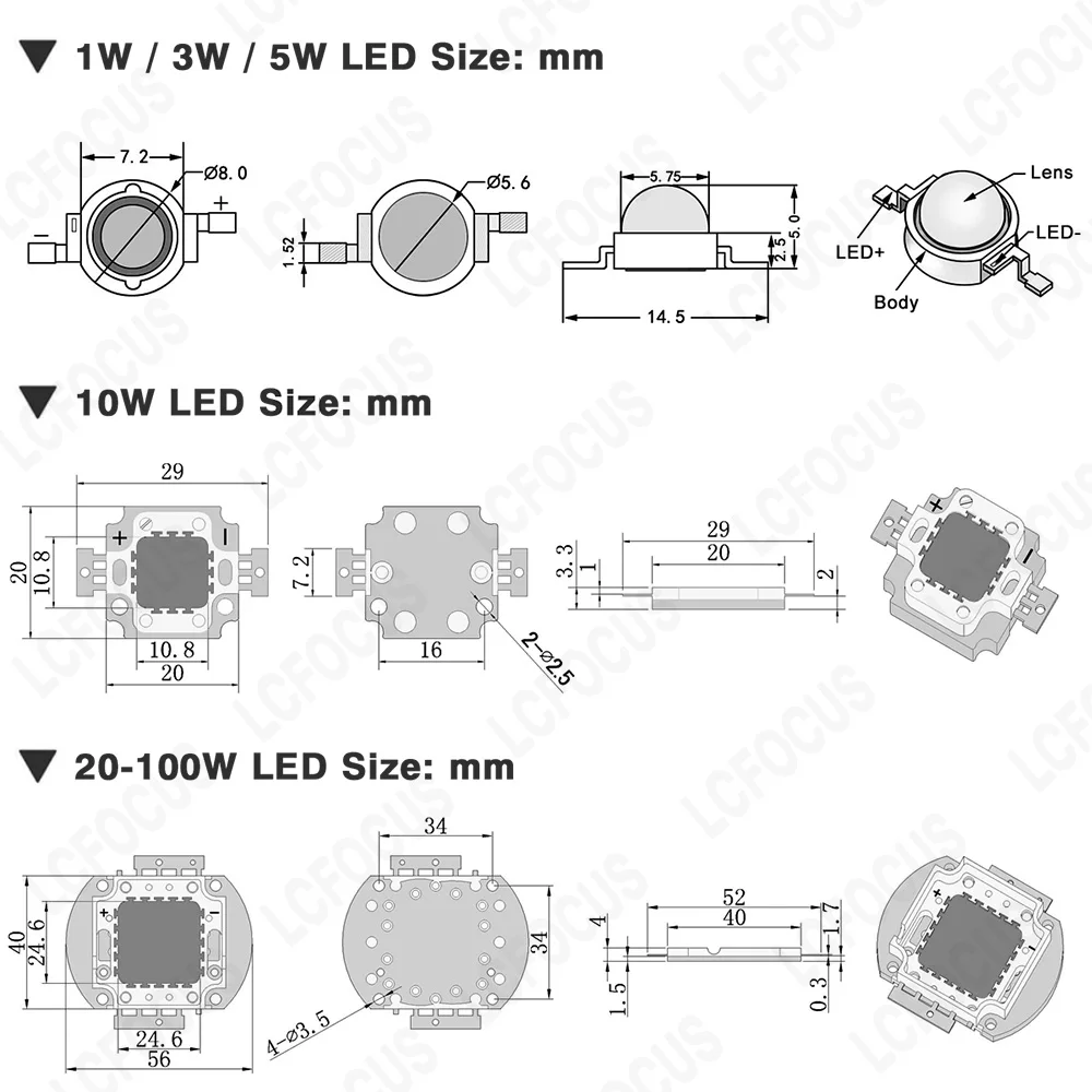 1W 3W 5W 10W 20W 30W 50W 100W 성장 LED 성장 칩 전체 스펙트럼 햇빛 380-840nm 관엽 식물 야채 꽃 과일 수족관 아트 갤러리 전시장