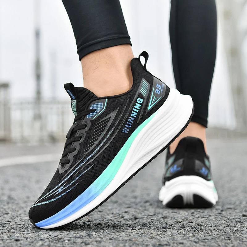 

Мужские кроссовки Four Seasons 2025: Новые дышащие сетчатые спортивные кроссовки на толстой подошве для молодежи, универсальные повседневные беговые кроссовки