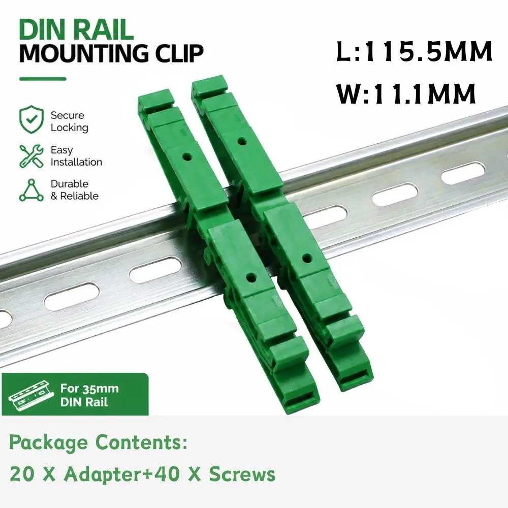 20Pcs DRG-03 Length 115.5MM DIN Rail Mounting Bracket DIN Rail Adapter for Efficient Installation in Industrial Settings
