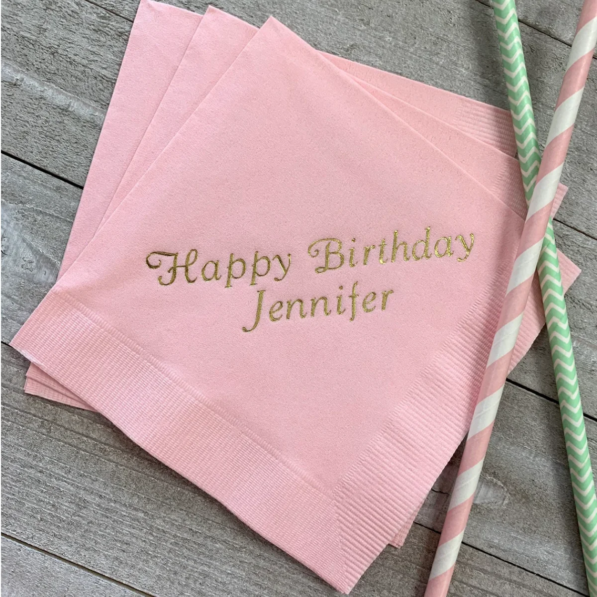 50pcs Personalized Napkins Personalized Napkins Printed Personalized Cocktail Beverage Paper Birthday Party Monogram Custom Lunc