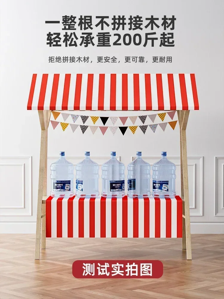 Folding mobile stall night market display stand market solid wood promotion cart custom outdoor shed snack car stallhigh-quality