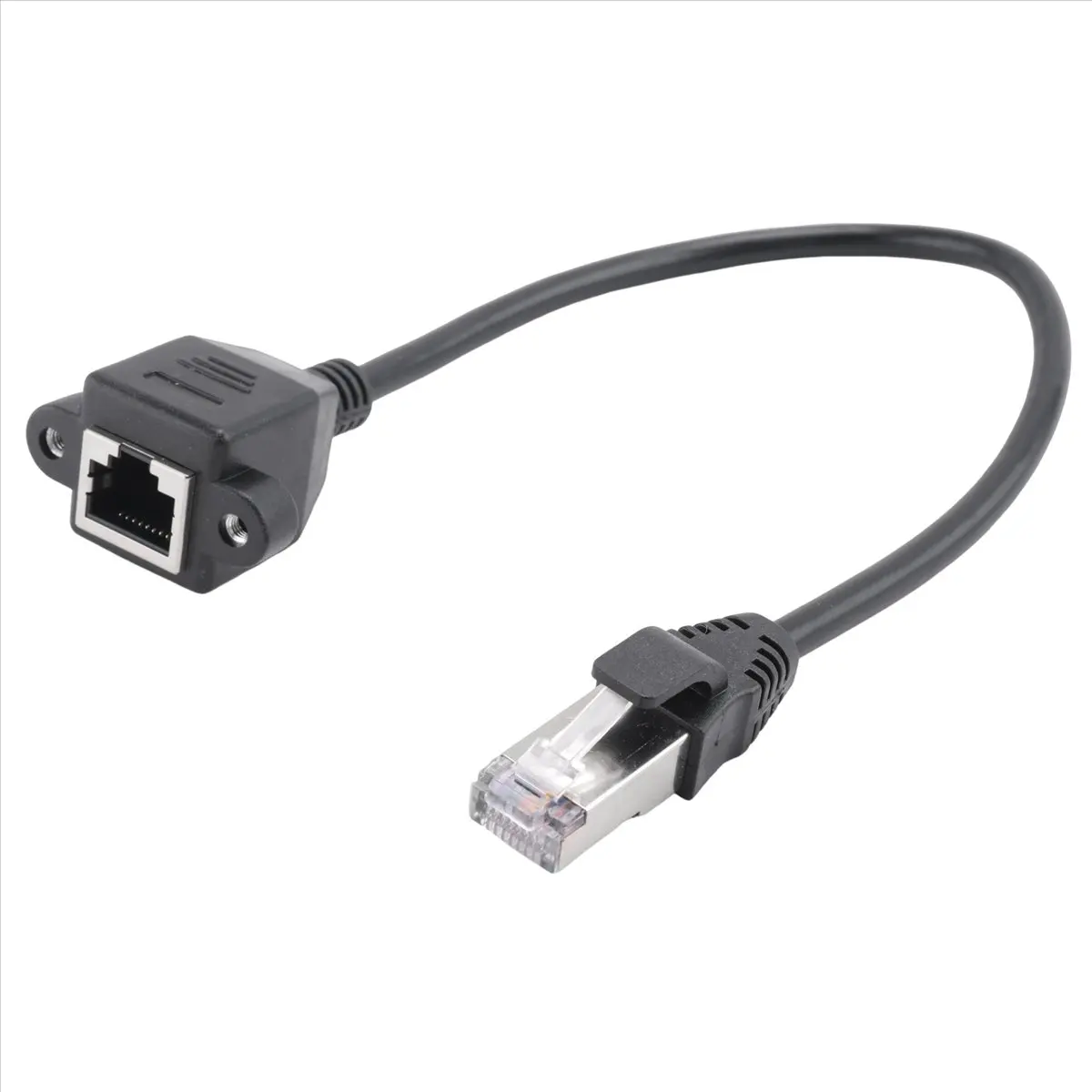 A99X  1FT RJ45 Male to Female Panel Mount Ethernet LAN Network Extension Cable