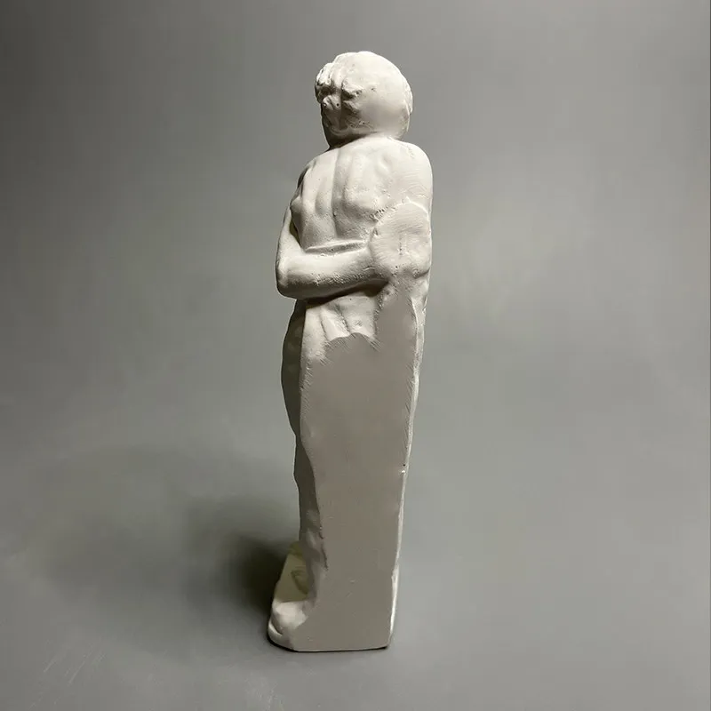 Michelangelo Neu Geschnitzte Gips-Skulptur Rebellen-Sklave Schreibtisch-Ornamente Kunst Dekorative Wohnaccessoires Vintage Wohndekor – Detail 5