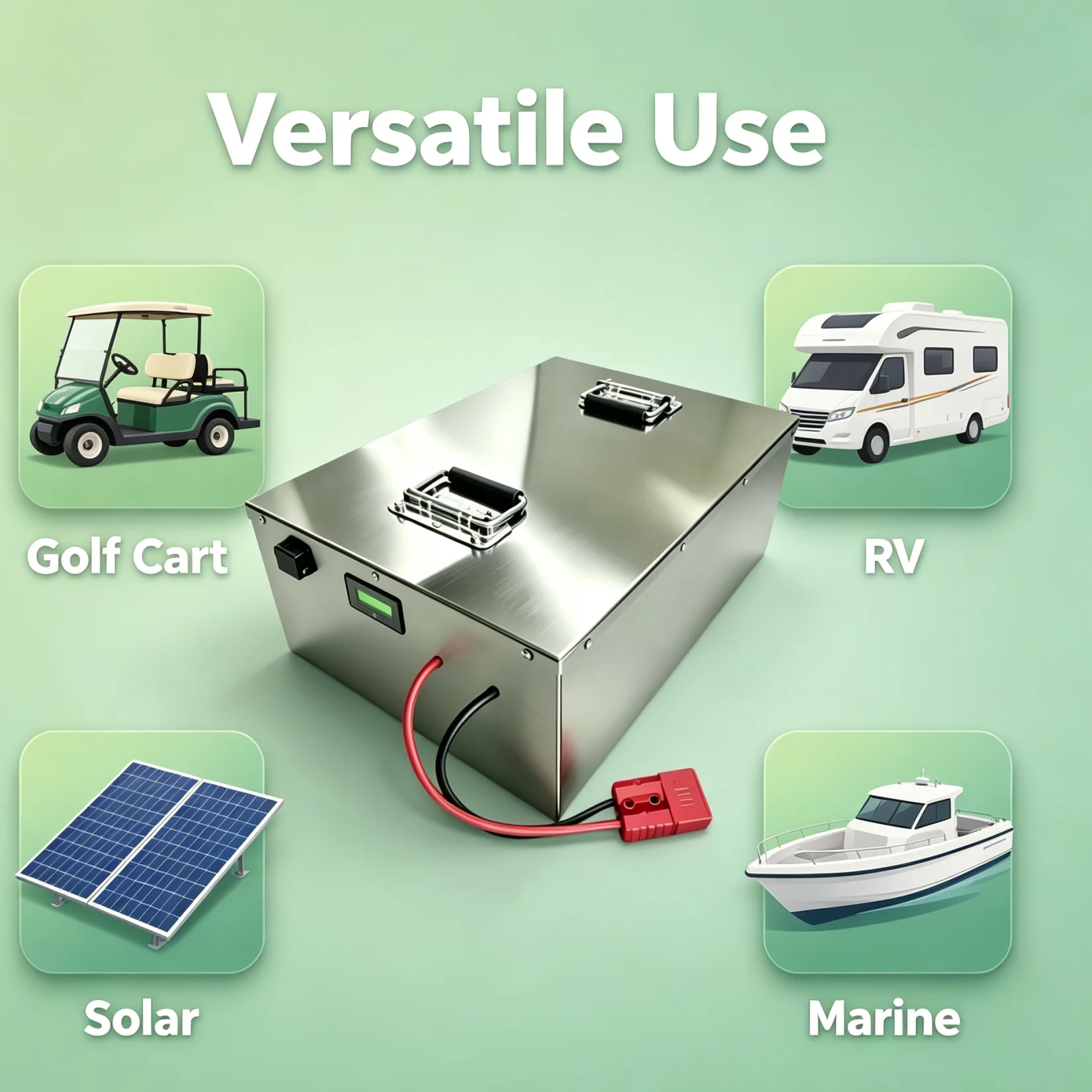36V Lithium Battery 300-600Ah LiFePO4 Deep Cycle for Golf Cart RV Solar Marine Electric Vehicle