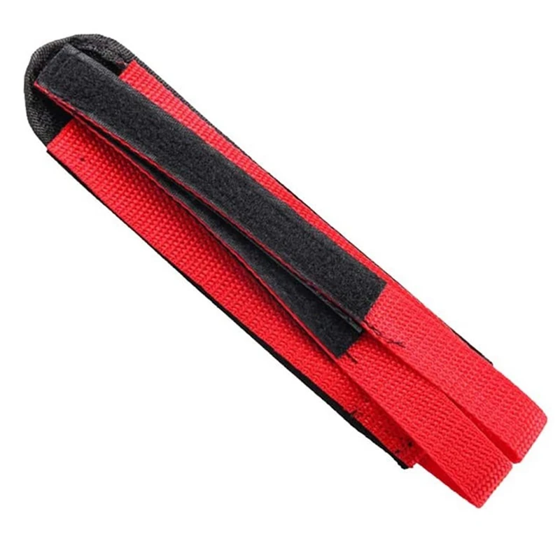 2Pcs Bike Pedal Straps Toe Clips Set For Universal Bicycle Fixed Gear Bike Extenders Feet Tape Red Lightweight