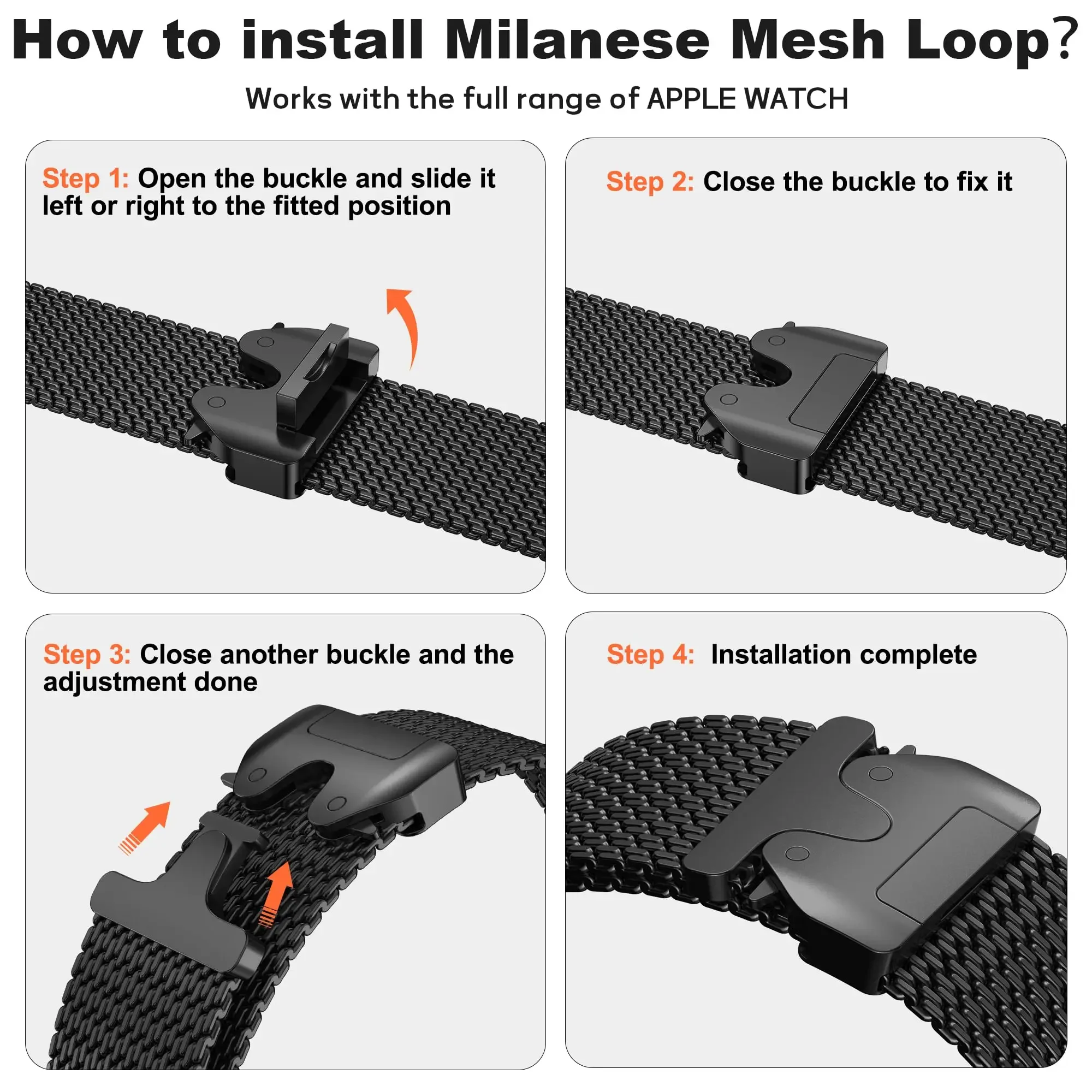 Titanium Band for Apple Watch Ultra 2 49mm 44 45 46mm 40 41 Series 10 9 8 7 Natural Milanese Loop IWatch Secure Parachute Buckle