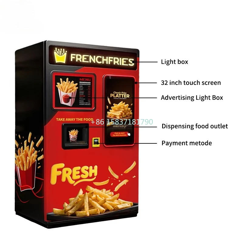 Popular Design French Fry Vending Machine Full Automatic Onion Rolls Fries Vending Machine for Kids French Fry Vending Machine - Image 5