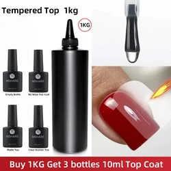 MSHARE 500 g/1 kg gelpolierter, nicht abwischbarer Gellack mit klebriger Schicht, glänzender Nagellack, keine Reinigung ohne klebrige Schicht