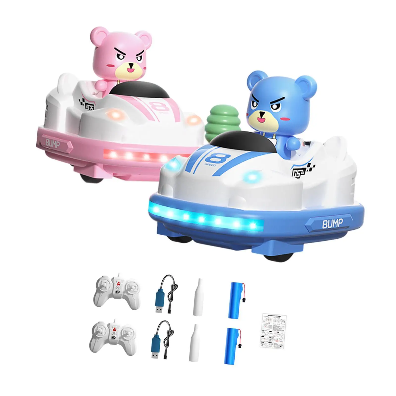 2-delige RC bumperauto's set afstandsbediening auto's voor kinderen jongens meisjes kinderen