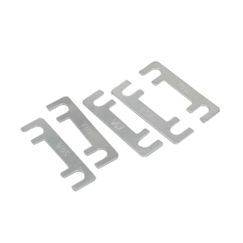Picture 3: 【20-2PCS】30A-150A 32V Auto Fuse Flat Zinc Chip Small Fuse Sheet Fork Type Bolt Battery Fuse Car Modification Stand Fuse Box
