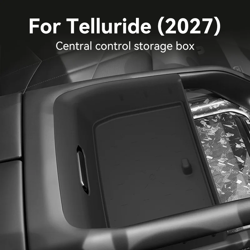 

Fits 2027 Kia Telluride Center Console Storage Box With Anti-Slip Liner Organizer Tray Car Stowing Tidying Interior Accessories