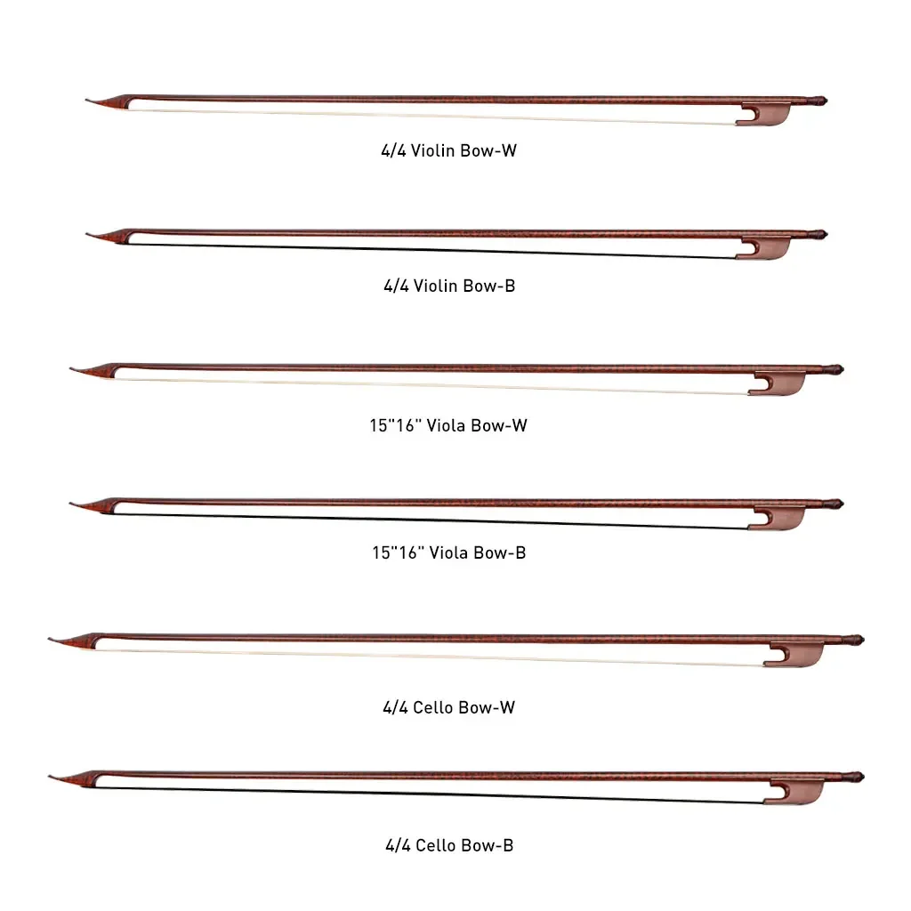 

Assorted Vintage Baroque Style Snakewood Bow Baroque Violin Bow For 4/4 Violin / Viola / Cello Well Balanced