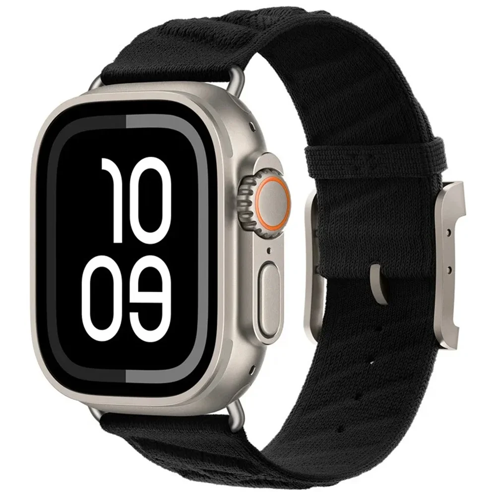 En Mer Bleu Nuit Band für Apple Watch 10 46 mm 42 mm Correa Nylon Loop Armband für Iwatch 9 8 7 6 Ultra 49 mm 44/45/38 mm Armband – Detail 8