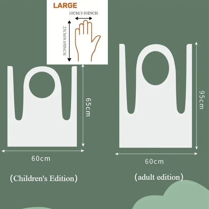 مريلة قفازات للاستعمال مرة واحدة: مقاومة للماء ومضادة للبقع لقص الشعر والطلاء والطبخ والإناء الساخن والمطاعم والشواء ومعدات مريحة للاستعمال مرة واحدة