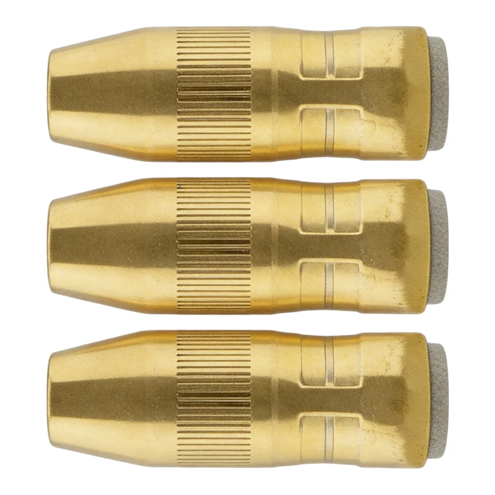 Five-Pack NS-1218B Welding Nozzles for Bernard 1 Gas Diffuser with For Centerfire Slim 1/2 1/8 Recess Brass Nozzle Tips