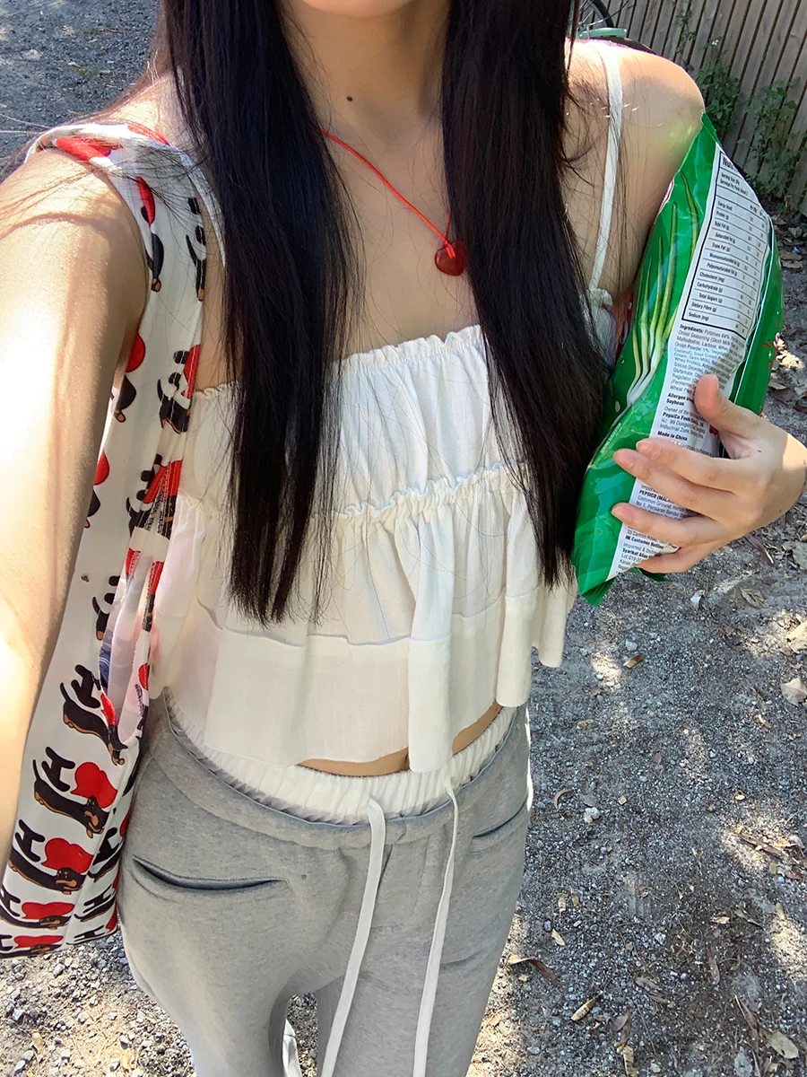 Canotta bianca ort Svel Canotta estiva da donna Design Sensation Dimagrante Gilet con cinturino Pure Desire Fem Faionable Commute Sle