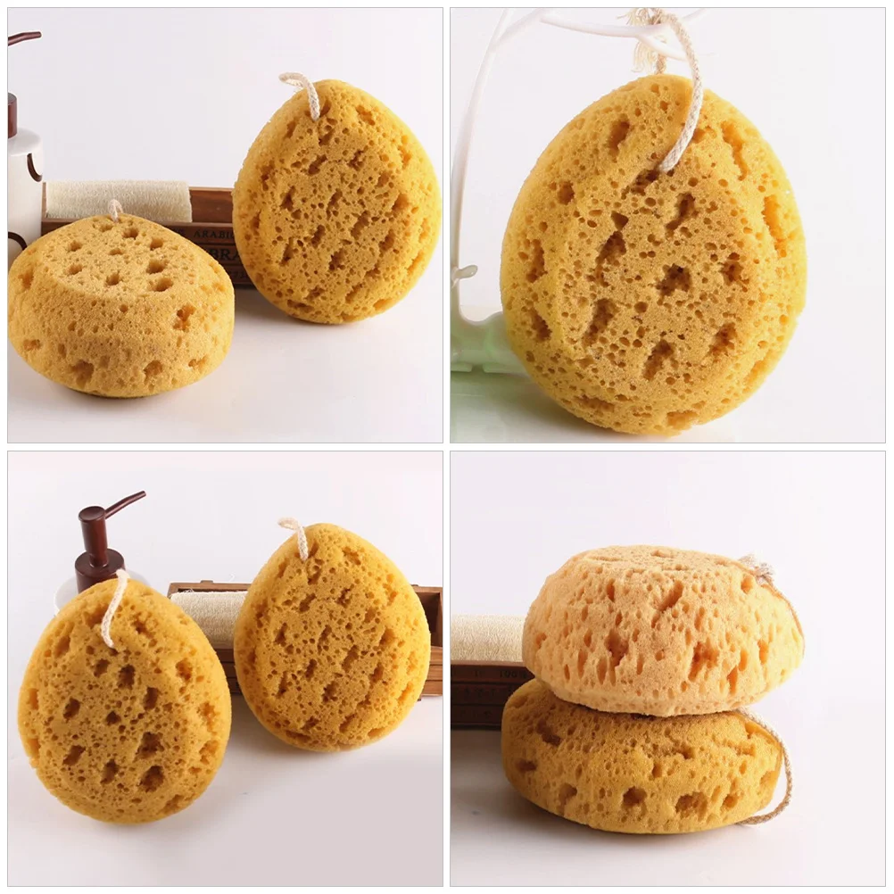 

2 Pcs Body Scrub Sponge Bath Exfoliating Exfoliator Cleaning Ball Wash Scrubber Bathing for