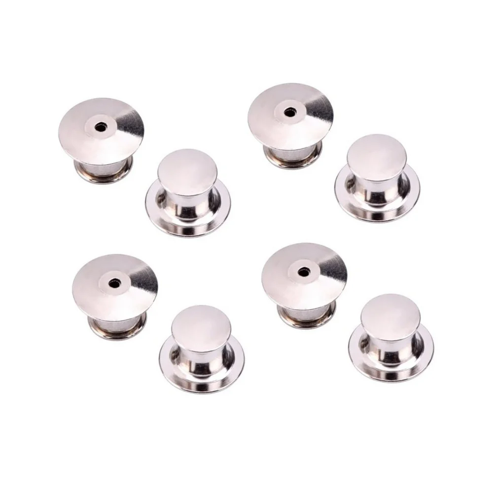 

30Pcs Card Cap Badge Accessories Flat Locking Metal Pin Backs Durable for Brooch Pins Lanyards Name Tags Bags Hat Jewelry