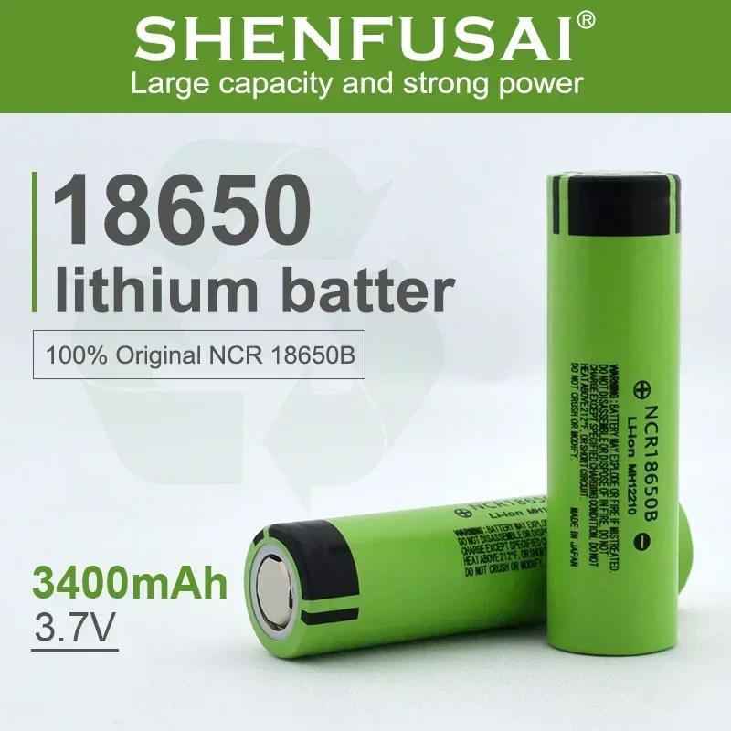 18650 lithium ion rechargeable battery,34B,3.7V,3400mah, suitable for POS machine, tachograph, razor, battery pack assembly, etc