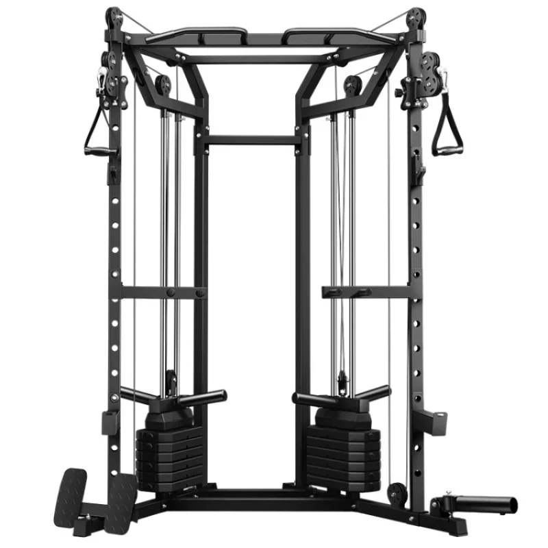 

Crossover Gym Equipment Power Cage Squat Rack with Smith Machine Versatile Training Station