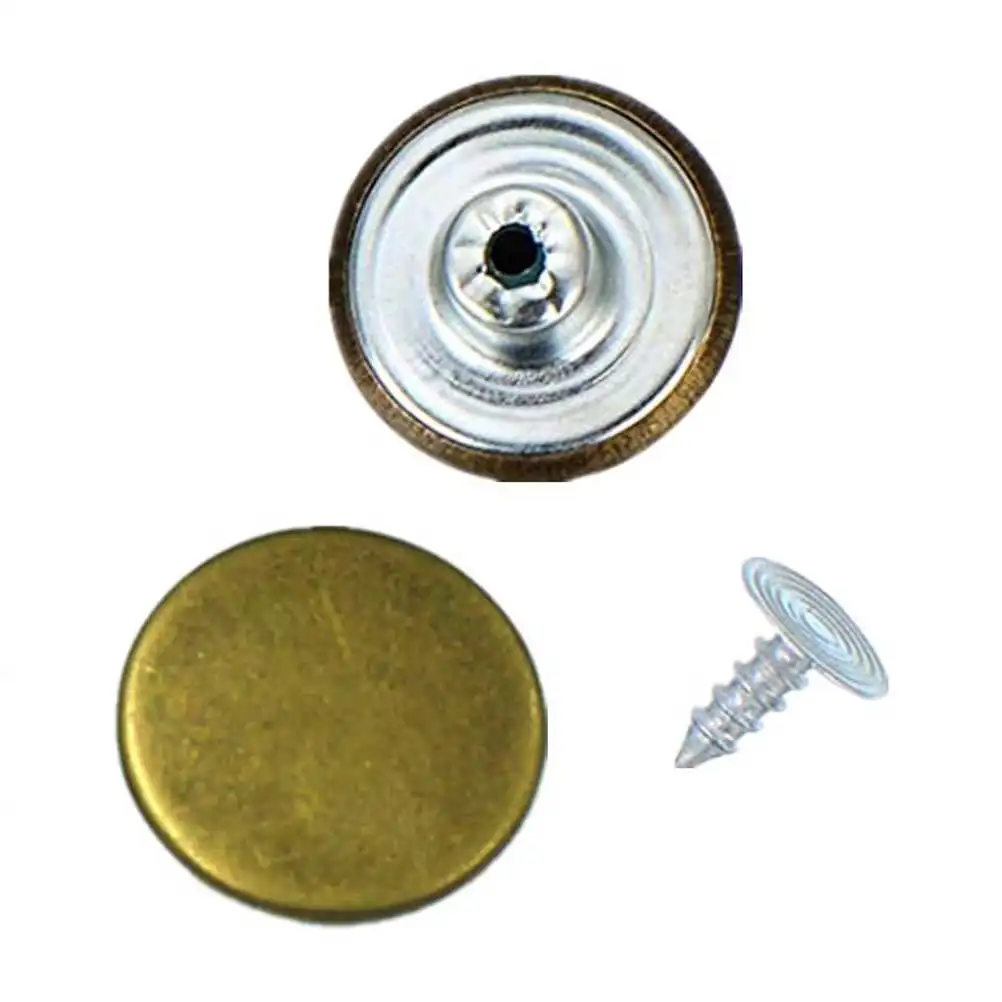 40Sets 17Mm Heavy Duty Jeans Buttons Metal Snap Fasteners for Denim Fabric Bags Rucksacks Quick Hammer Install No Sewing