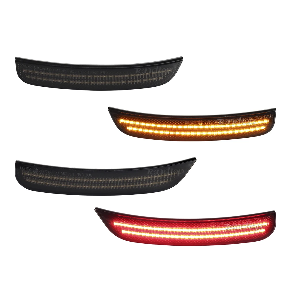 4 قطعة عدسة المدخن سيارة الجبهة الخلفية LED الوفير الجانب ماركر أضواء لكرايسلر 300 2015 2016 2017 2018 2019 2020 2021 2022 2023 #5