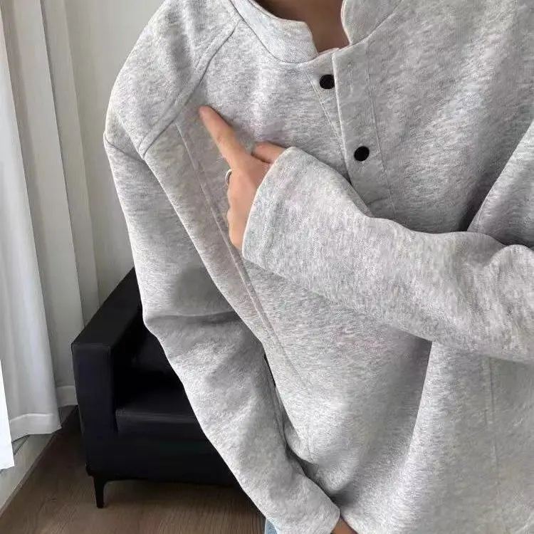 Men's Stripe Sweatshirt  Collar Long Sleeve Loose Fit Pullover Casual Style Base Shirt Top Breathable Wear Resistant Non-...