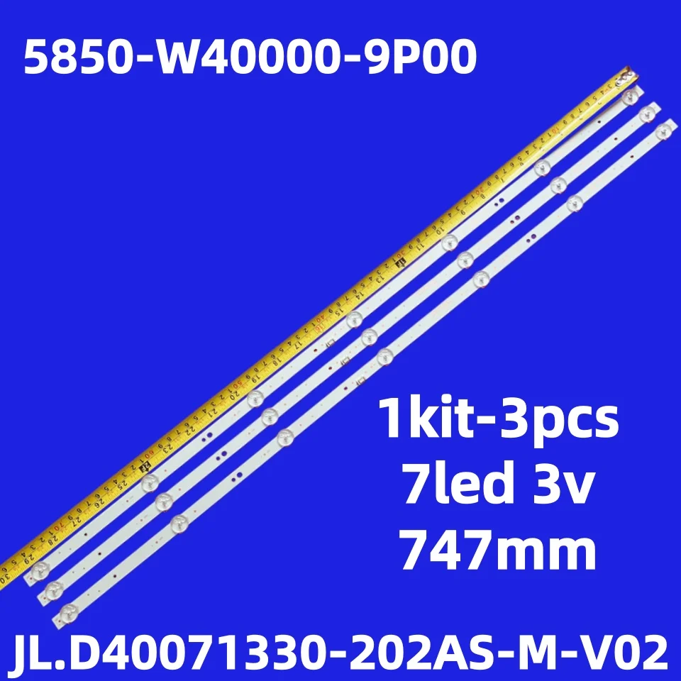 LED Backlight Strip For JL.D40071330-202AS-M-V02 APT-LB17086-40-1.3 40S500F 747mm 3v 7led