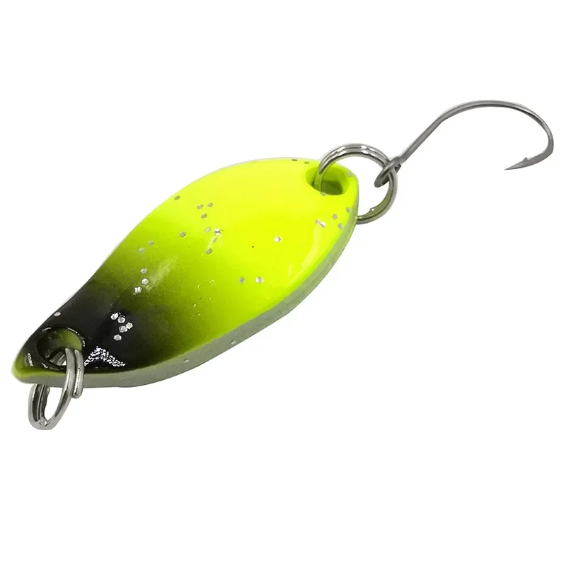 OUTKIT 5pcs/lot 5g 3cm Fishing Tackle Bait Fishing Metal Spoon Lure Bait For Trout Bass Spoons Small Hard Sequins Spinner Spoon
