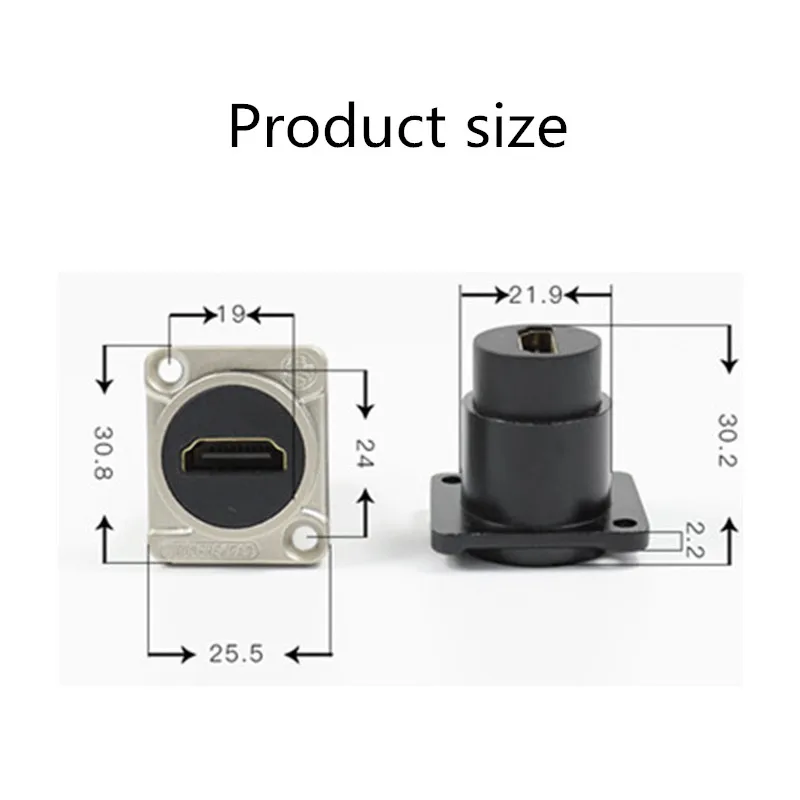 1 قطعة type-D الصوت والفيديو HDMI2.0 عالية السرعة المزدوج تمرير وحدة 86 لوحة بعقب تحويل المقبس HDMI-متوافق