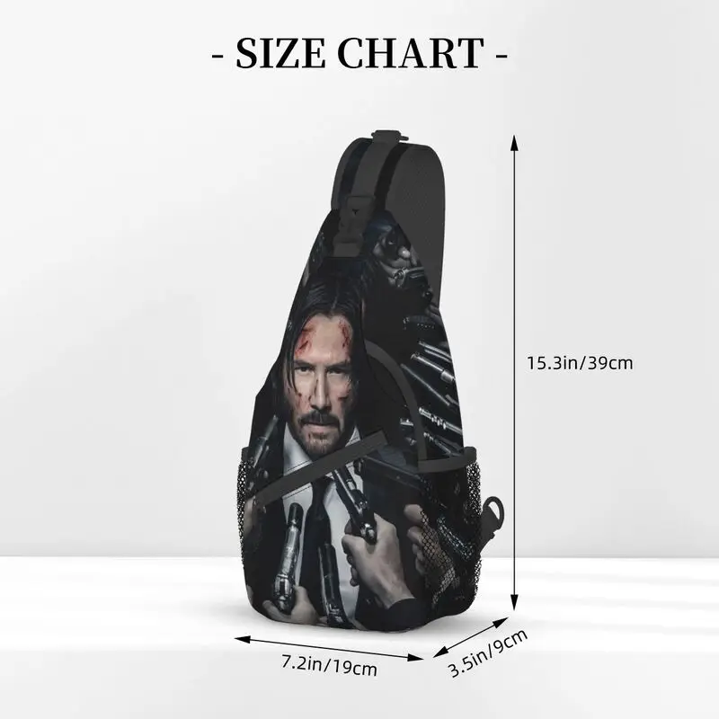 Cool John Wick Sling Crossbody Rugzak Mannen Keanu Reeves Film Schoudertassen Voor Op Reis