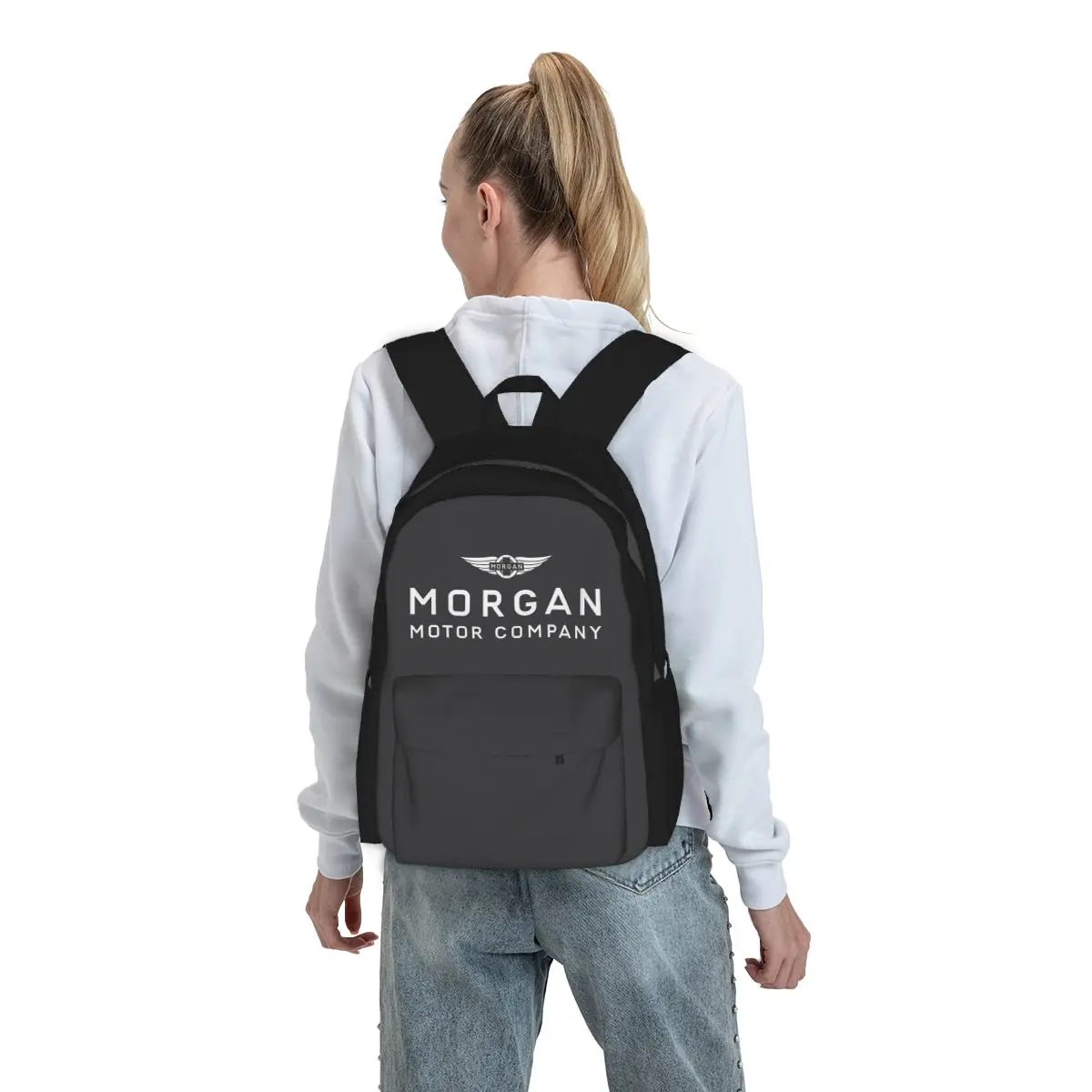 

Morgan Motor Car Company Backpack Student BookBag Children School Bag Laptop Shoulder Bags for Men Women