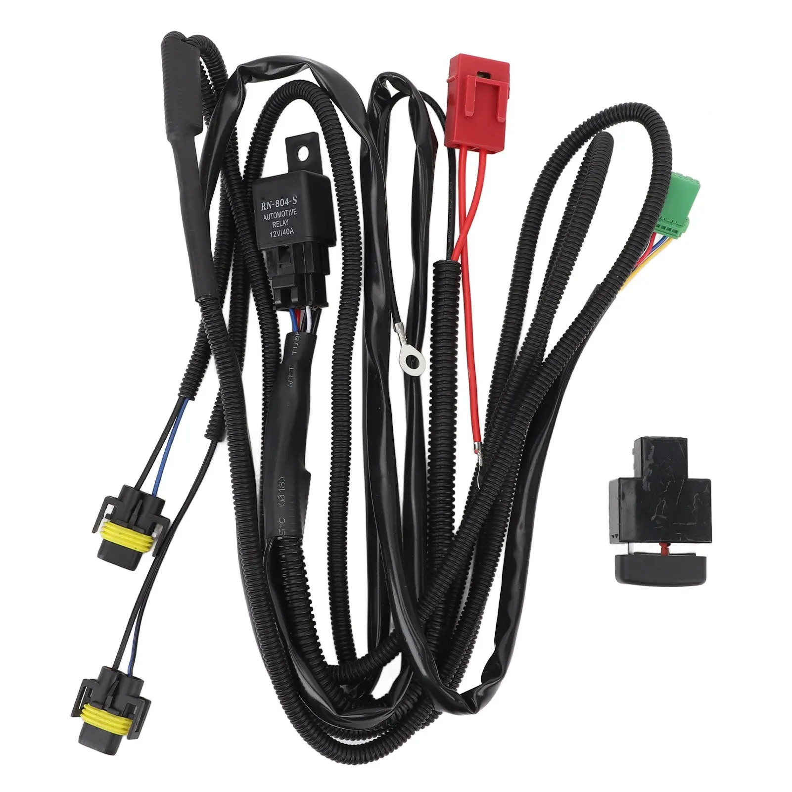 DC12V H11 LED Fog Light Relay Wiring Harness Switch 40A for Qashqai J10 X‑Trail X-Trail T31 Navara D40 Pathfinder R51