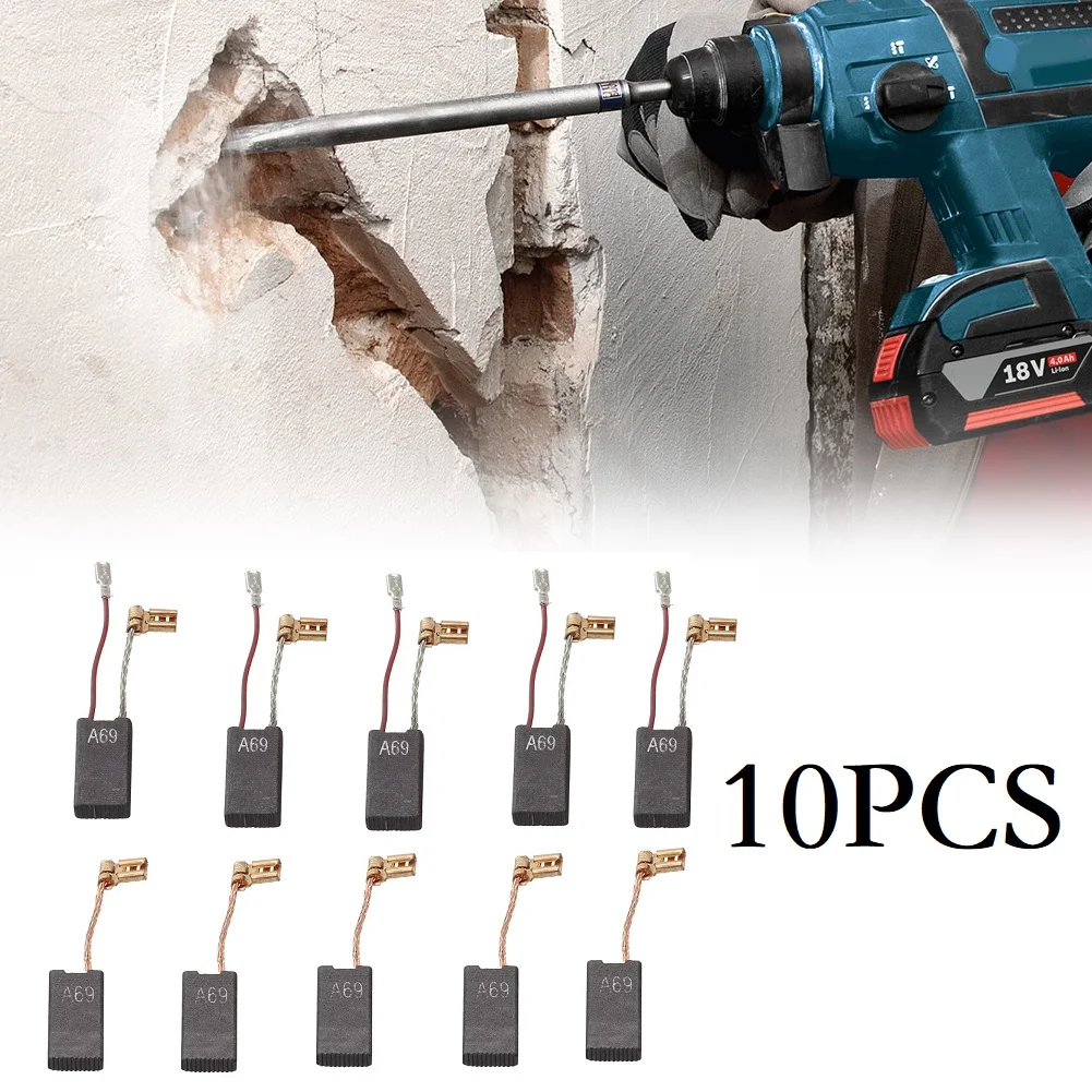 

10Pcs For Bosch Carbon-Brushes For GBH5-40 DCE GSH 5-CE GSH 5 E GBH5-40 DE Drill Rotary Hammer Spare Parts