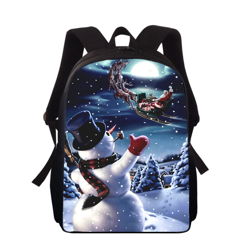 Christmas Santa Claus 16" 3D Print Kids Backpack Primary School Bags for Boys Girls Back Pack Students School Book Bags