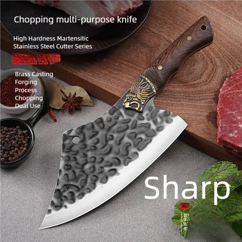 Slices and vegetables are often cut with a knife. Cooks use a knife to forge and hammer the texture of the cutting knife