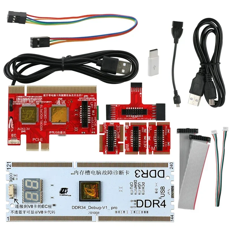Imagem -02 - Laptop Desktop pc Teste de Diagnóstico Universal Depuração Rei Cartão Postal Suporte para Pci Pci-e Minipci-e Lpc Ddr3 Kqcpeta6 v8