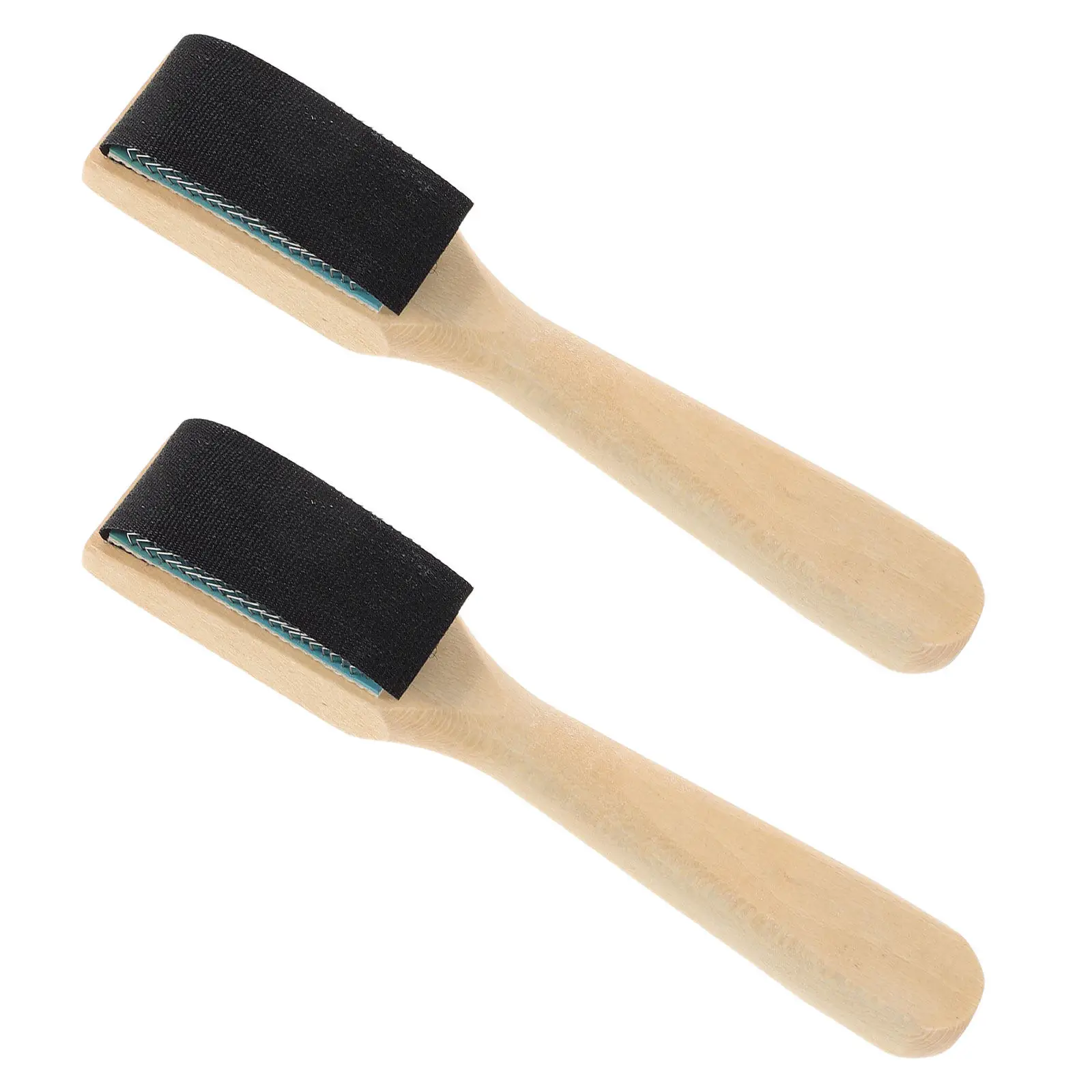 2Pcs Dance Shoe Brush Suede Cleaning Brush Metal Wire Bristle Wood Handle Designed for Ballroom Latin Tango Bowling Shoes