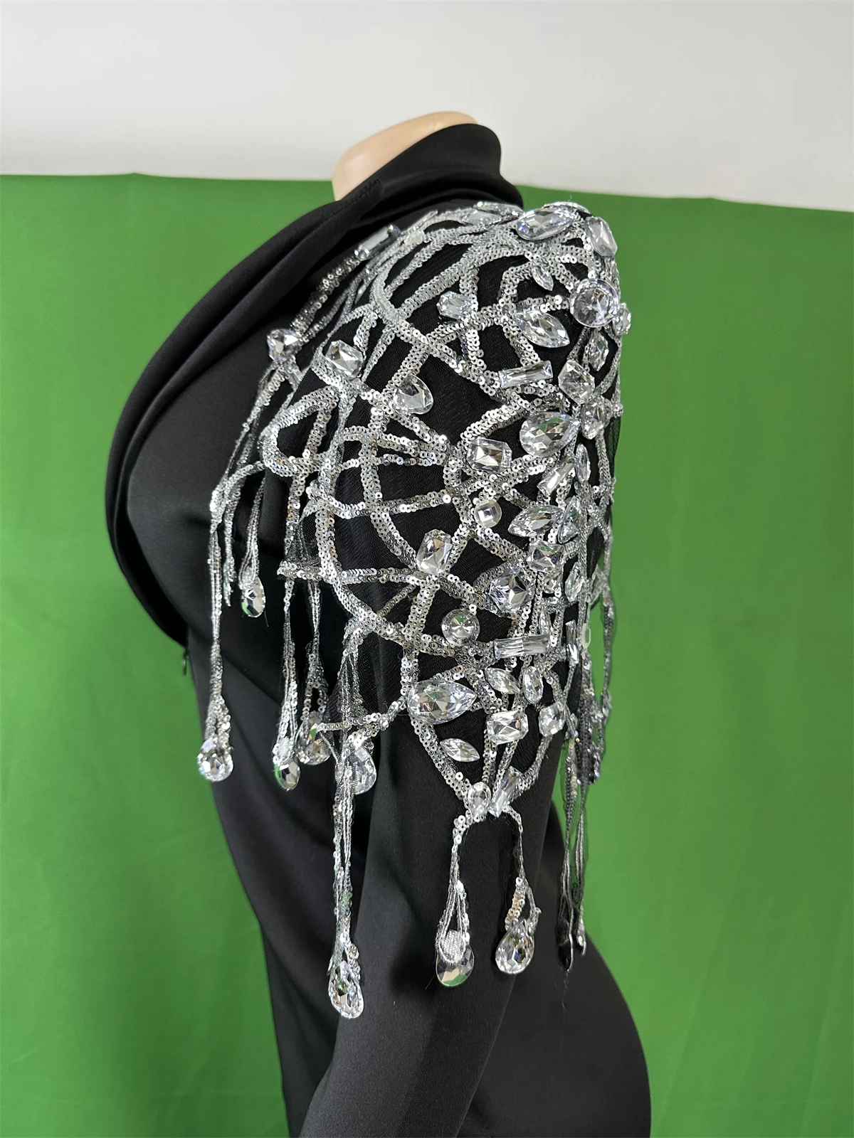 Seksowna DJ DS damska czarna sukienka marynarka urodziny piosenkarka występ kostium karnawał Rave festiwal królowa stroje 2025