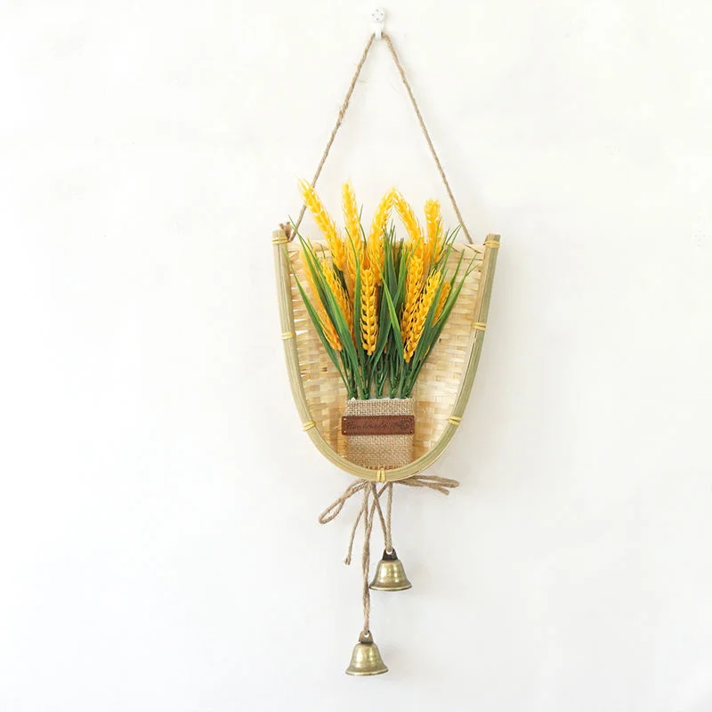 Creative Wall Decoration Pendant Bamboo Room Trinket Restaurant Wall Bedroom Imitation Flower Plant Wall Hanging