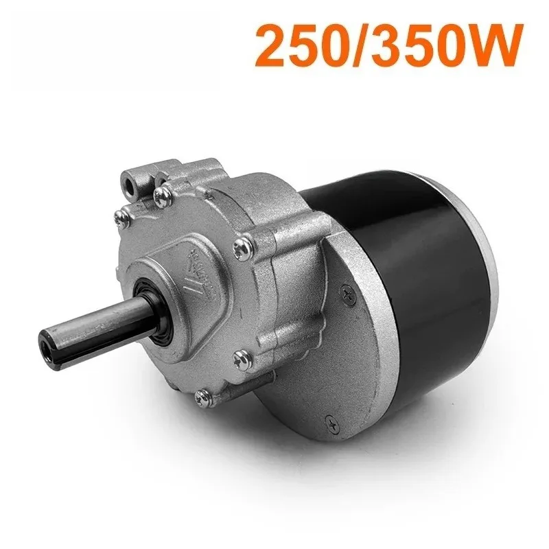 Brushed Gear Motor 250W 350W With Gearbox 75RPM 120RPM Low Speed Drive For Electric Trolley Cart Modification