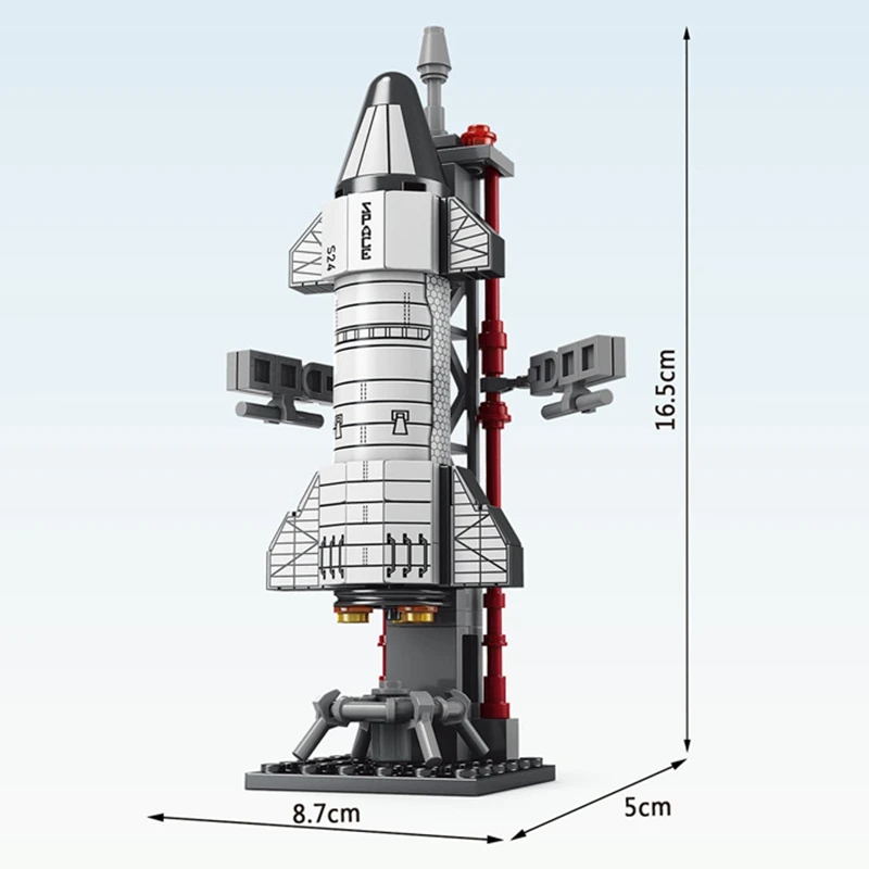 Aviation Spaceport Model Space Shuttle Rocket Launch Center Construction Building Blocks Spaceship Kids Bricks Creative Toys