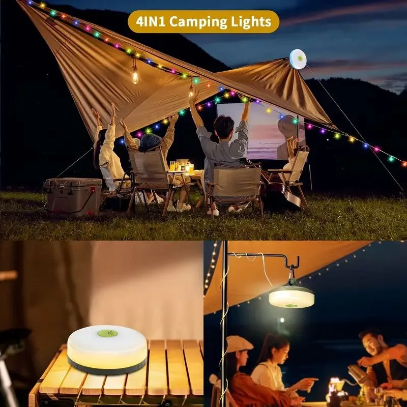 LED Light String Portable Tape Measure Light Suitable for Camping Outdoor Decoration Festival Activities and Holiday Lighting
